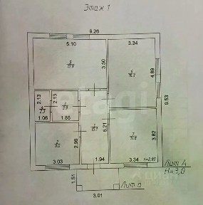 Продается 1-этажный дом, 75,6 м²