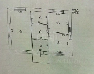 Продается 1-этажный дом, 60,5 м²