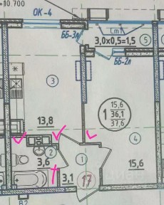 Сдается 1-комн. квартира, 36 м²