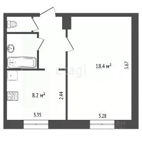 Продается 1-комн. квартира, 36 м²