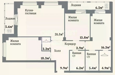 Продается 3-комн. квартира, 111 м²