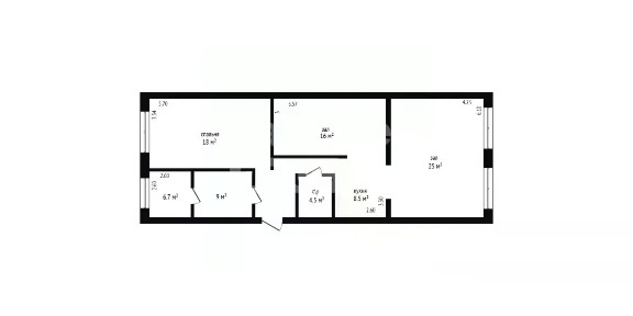 Продается 3-комн. квартира, 92 м²