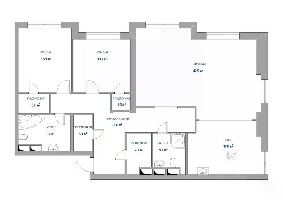 Сдается 3-комн. квартира, 134 м²