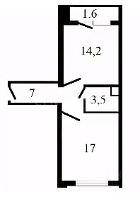 Продается 1-комн. квартира, 41,7 м²