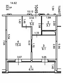 Продается 1-комн. квартира, 33,2 м²