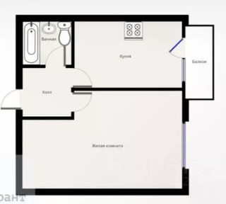 Продается 1-комн. квартира, 39,1 м²