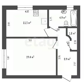 Продается 1/10 квартиры, 47/12 м²