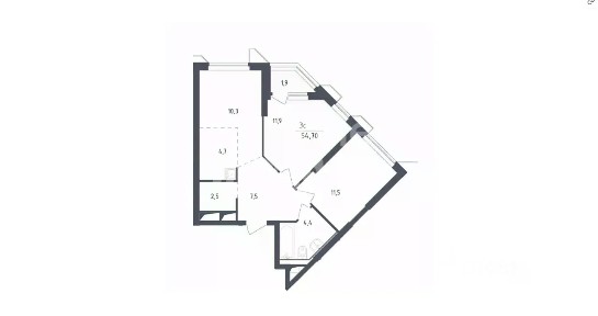Продаются 2-комн. апартаменты, 54,7 м²