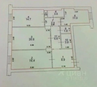 Продается 3-комн. квартира, 90,8 м²