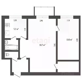 Продается 2-комн. квартира, 44,4 м²