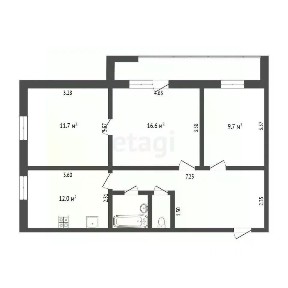 Продается 3-комн. квартира, 63,2 м²