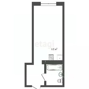 Продается студия, 22,5 м²