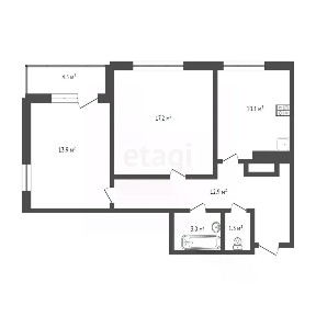 Продается 2-комн. квартира, 58,7 м²