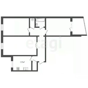 Продается 3-комн. квартира, 65,6 м²