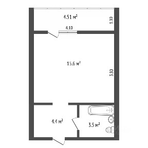 Продается студия, 28,1 м²