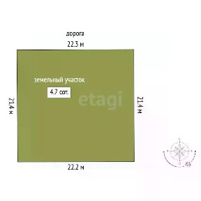 Продается участок, 4,68 сот.