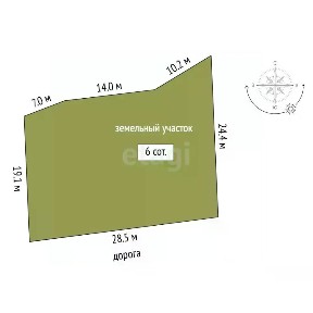 Продается участок, 6 сот.