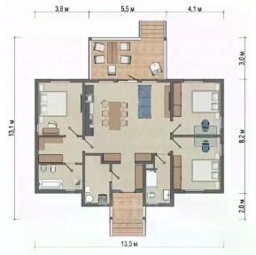 Продается 1-этажный дом, 116,3 м²