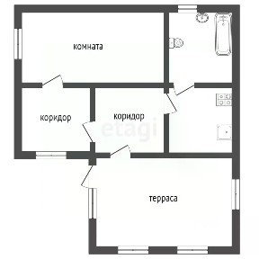Продается 1-этажный дом, 45 м²