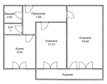 Продается 2-комн. квартира, 52,7 м²
