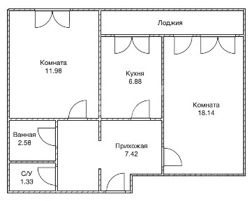 Продается 2-комн. квартира, 49,3 м²