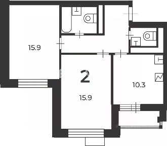 Продается 2-комн. квартира, 56 м²