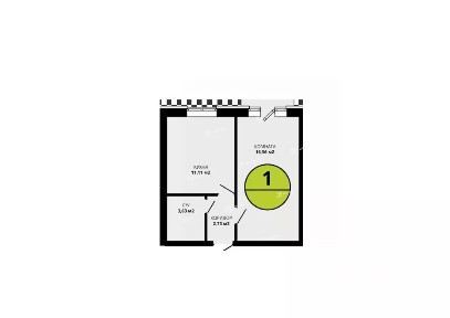 Продается 1-комн. квартира, 34,1 м²