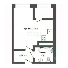 Продается студия, 24 м²