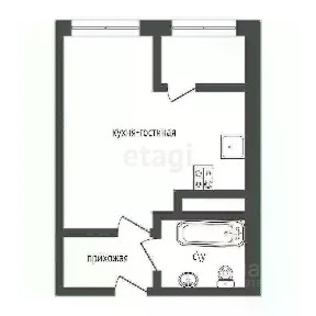 Продается студия, 24,1 м²