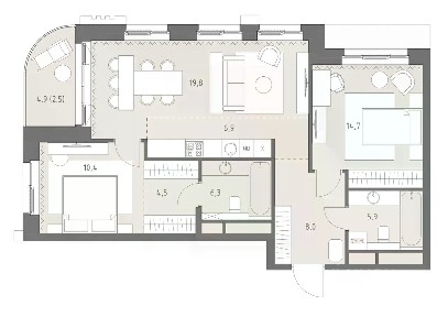Продается 3-комн. квартира, 79 м²
