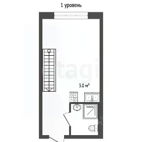 Продается апартаменты-студия, 26,1 м²