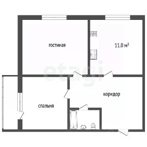 Продается 2-комн. квартира, 51,9 м²