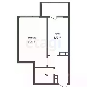 Продается 1-комн. квартира, 32,2 м²