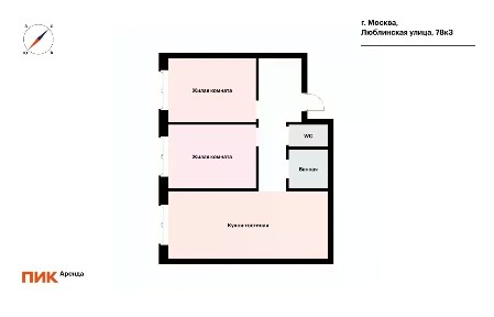 Сдается 3-комн. квартира, 59 м²
