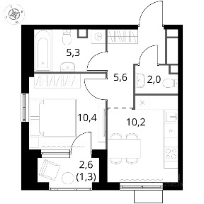 Продается 1-комн. квартира, 34,8 м²
