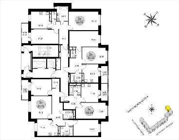 Продается 2-комн. квартира, 56,46 м²