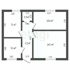 Продается 1-этажный дом, 45 м²