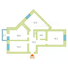 Продается 3-комн. квартира, 85,8 м²