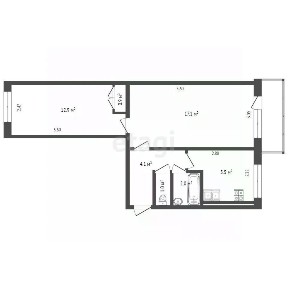 Продается 2-комн. квартира, 43,6 м²