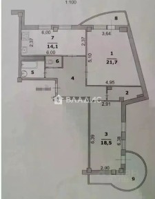 Продается 2-комн. квартира, 75,4 м²