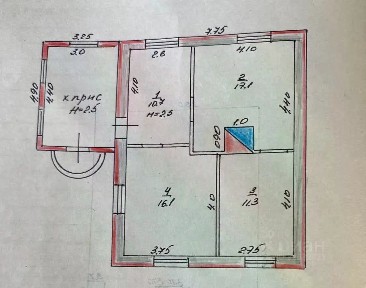 Продается 1-этажный дом, 55,2 м²