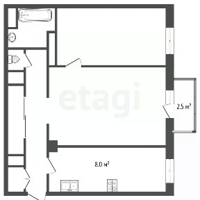 Продается 2-комн. квартира, 46,6 м²