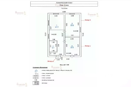 Продается 1-этажный дом, 104 м²