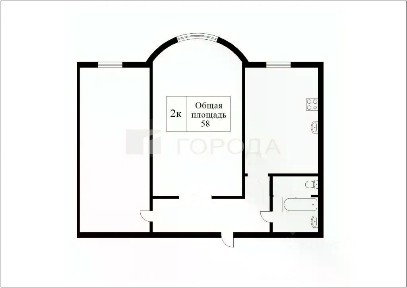 Сдается 2-комн. квартира, 58 м²