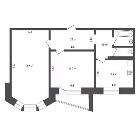 Продается 2-комн. квартира, 61,6 м²