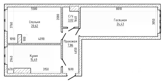 Продается 2-комн. квартира, 75 м²