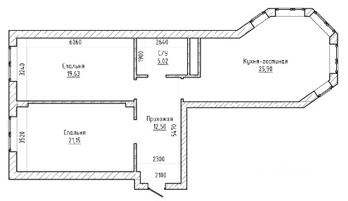 Продается 2-комн. квартира, 84 м²