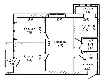 Продается 3-комн. квартира, 45,9 м²