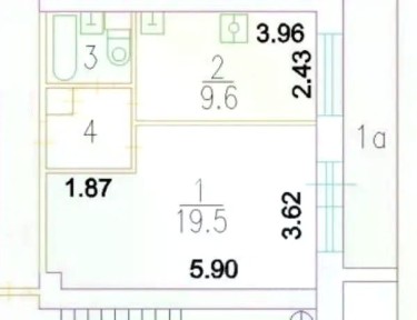 Продается 1-комн. квартира, 35 м²