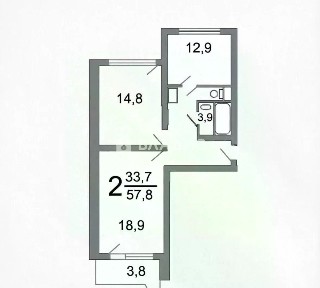 Продается 2-комн. квартира, 61,6 м²